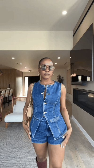 Taylor Denim Vest + FREE Matching Shorts