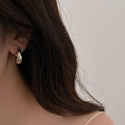 Sterling Silver & Gold Plated Oval Earrings