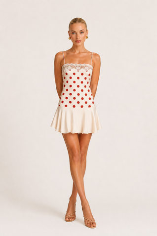 Eirisa Polka Dot Mini Dress