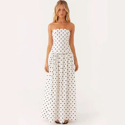 Bohemian Style Long Sleeveless Print Dress Women'S Commute Fashionable Trendy Long Dress Female Customers Will Love