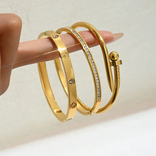 LAFAYETTE®-Gold Plated Sterling Silver Bangle Bracelets