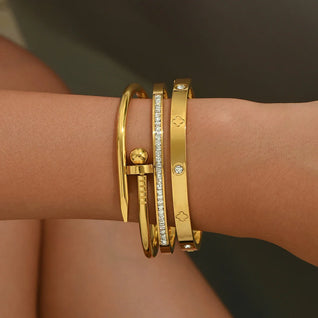 LAFAYETTE®-Gold Plated Sterling Silver Bangle Bracelets