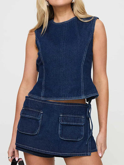 Sherry Bow Lace Top + Skort