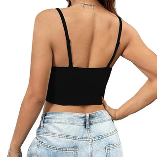 Europe and America Cross Border Women'S Hot Selling Sexy Spicy Girl Design Feels Fit Tank Top