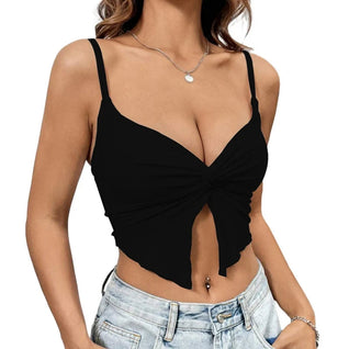 Europe and America Cross Border Women'S Hot Selling Sexy Spicy Girl Design Feels Fit Tank Top