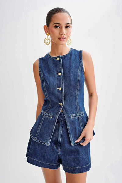 Taylor Denim Vest + FREE Matching Shorts