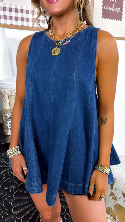 Georgia Blue Denim Top + FREE Matching Shorts