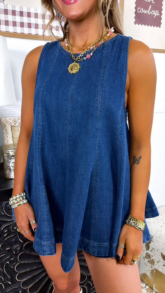 Georgia Blue Denim Top + FREE Matching Shorts