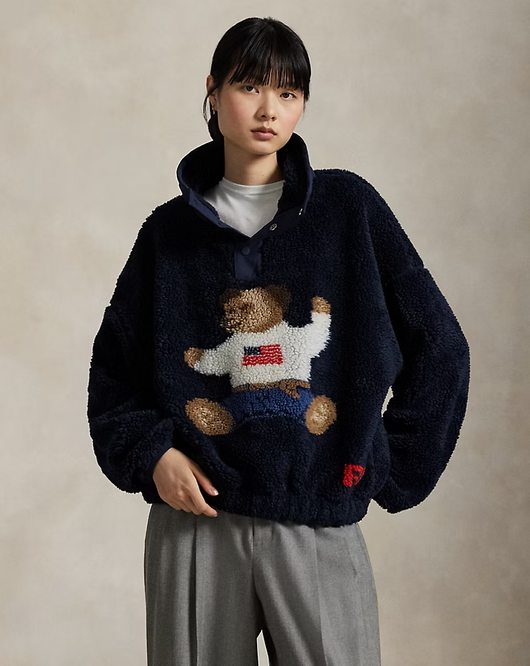 Teddy Bear Fleece Pullover Sweater