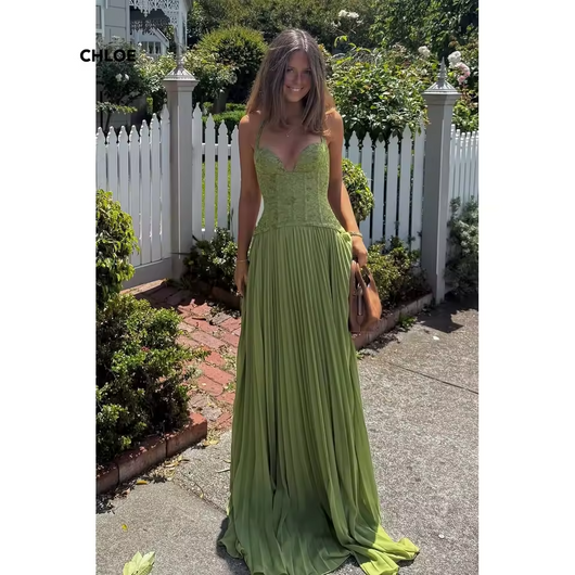 Shelly Corset Halter Long Dress