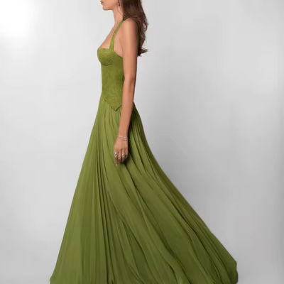 Shelly Corset Halter Long Dress
