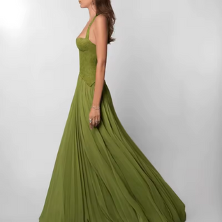 Shelly Corset Halter Long Dress
