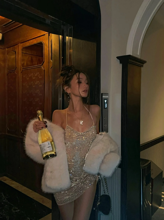 Stacy Embellished Mini Dress