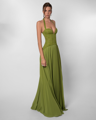 Shelly Corset Halter Long Dress