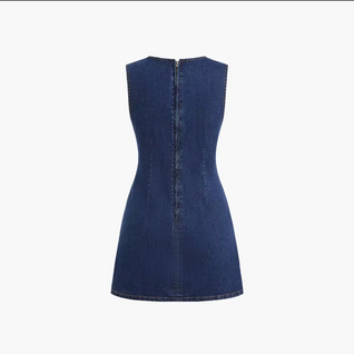 Terry Denim Mini Dress
