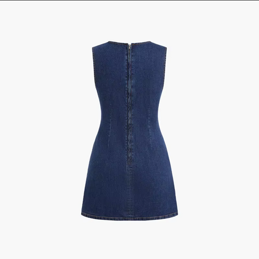 Terry Denim Mini Dress