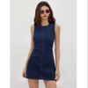 Terry Denim Mini Dress