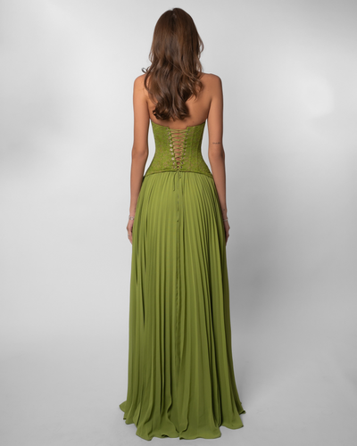 Shelly Corset Halter Long Dress