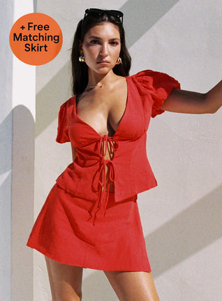 Camille Asym Top + Free Matching Skirt